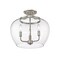 Z-Lite Joliet 3 Light Semi Flush Mount, Brushed Nickel & Clear 473SF-BN - alternate 5
